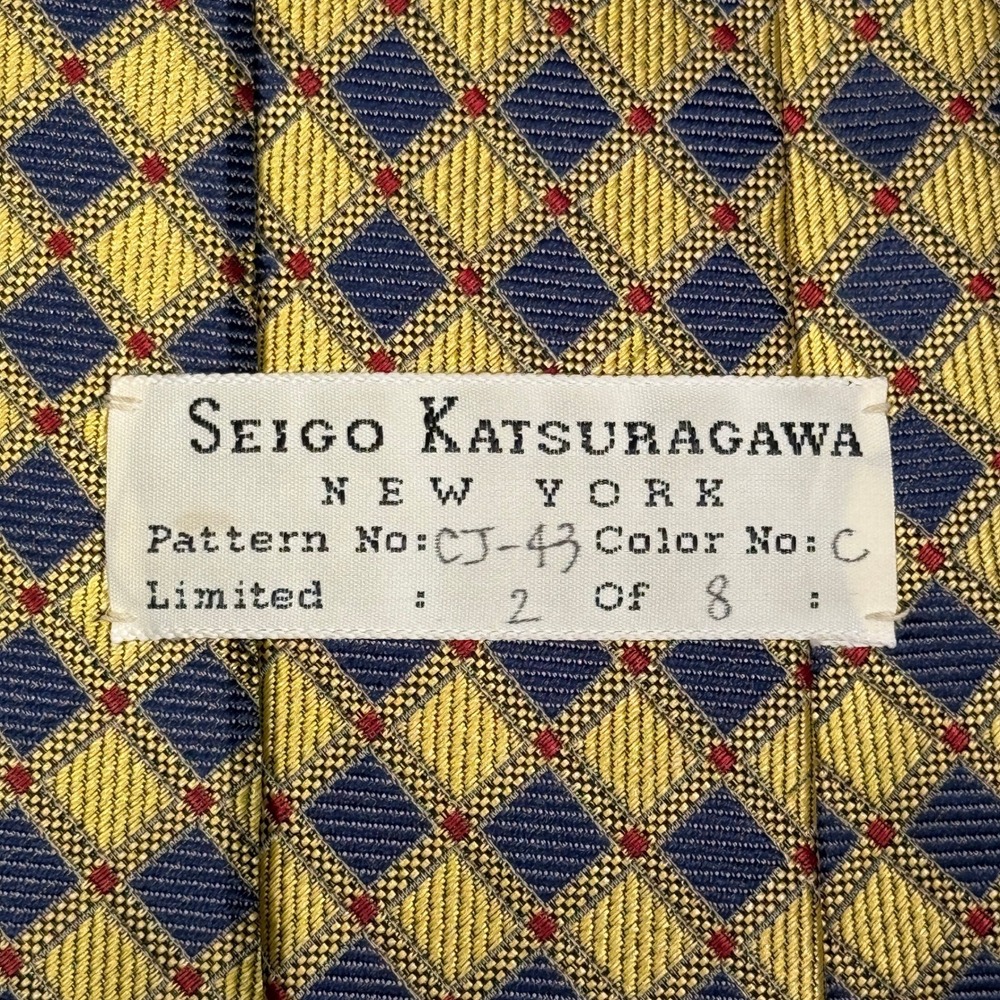 Seigo Katsuragawa | Limited Edition 2 of 8 Yellow Navy Diamond | Pattern: CJ-43